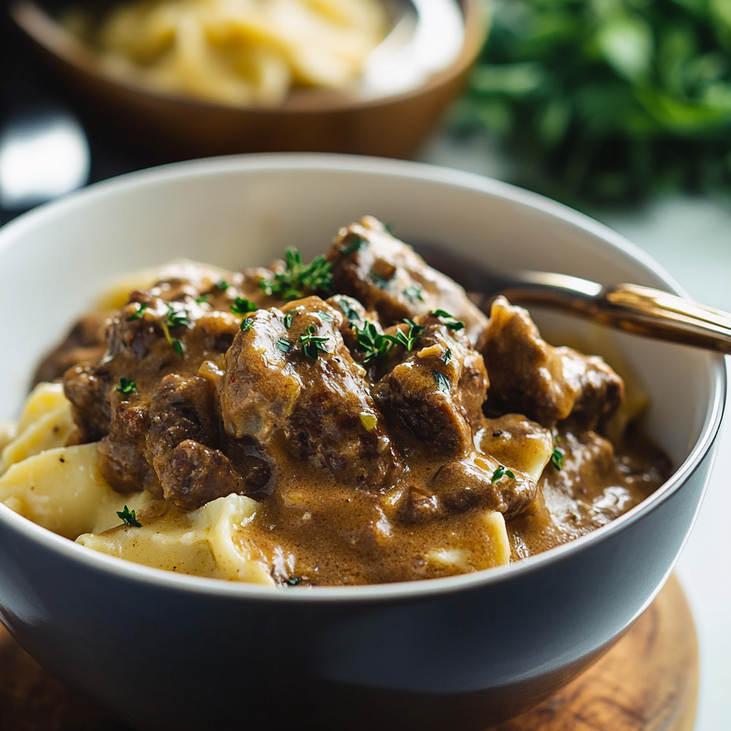 Slow-Cooker Beef Stroganoff