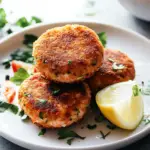Salmon Croquettes on a Plate