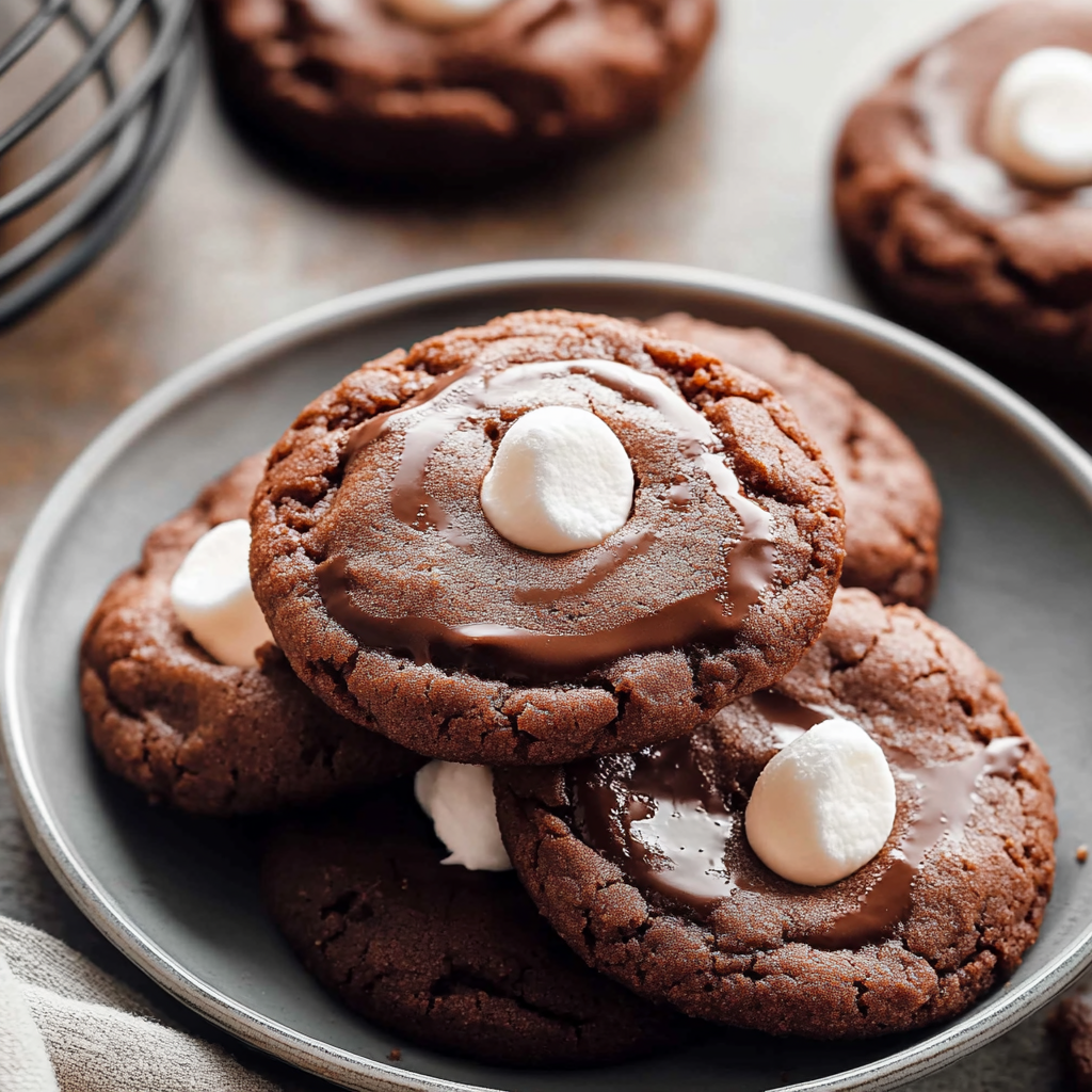 Marshmallow Surprise Hot Cocoa Cookies