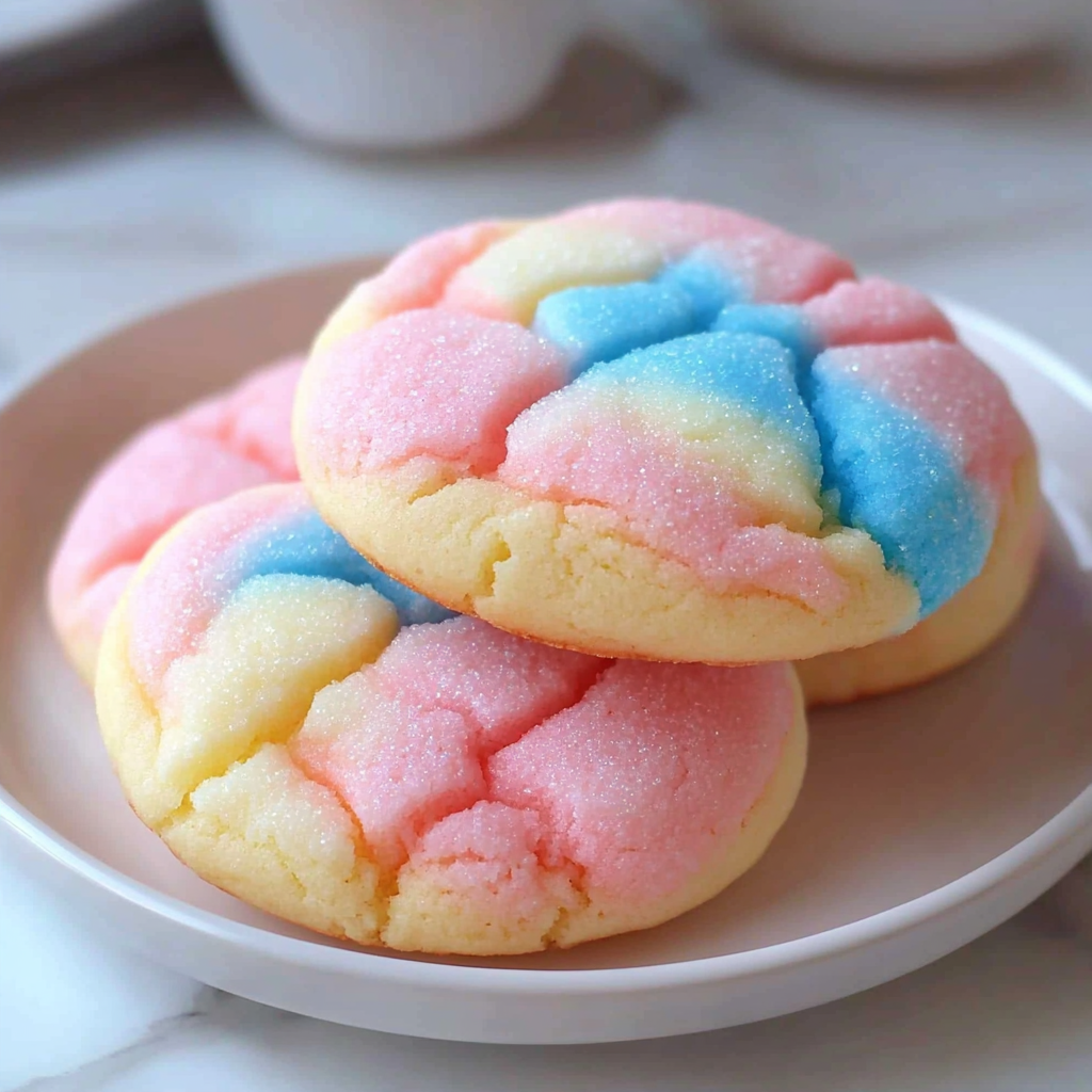 Recipe preparation for Easy Cotton Candy Cookies
