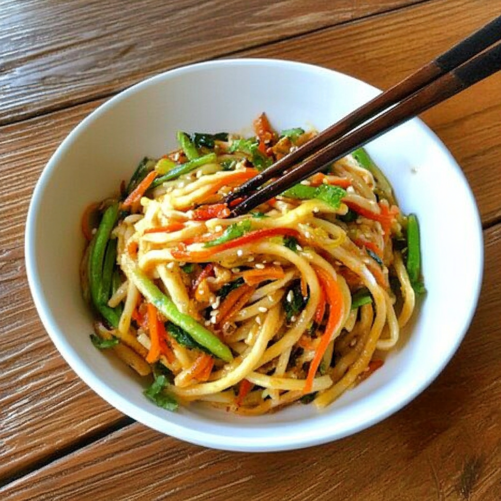 Recipe preparation for Cold sesame noodles