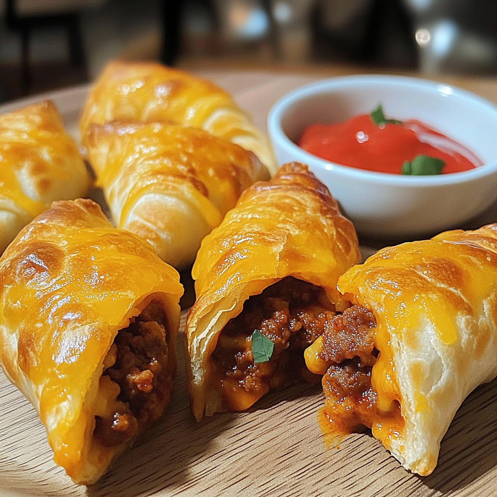 Recipe preparation for Air Fryer Cheesy Taco Bombs