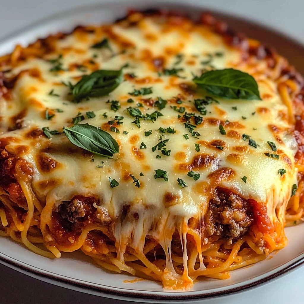 Recipe preparation for Spaghetti Pie