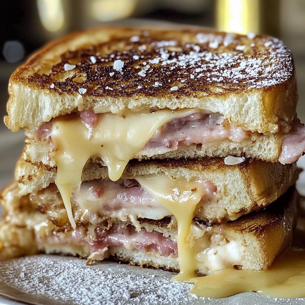 Recipe preparation for Monte Cristo Sandwich