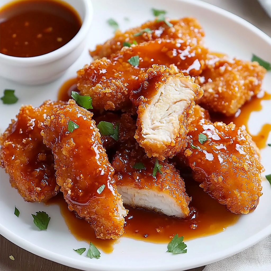Recipe preparation for Baked Crunchy Hot Honey Chicken