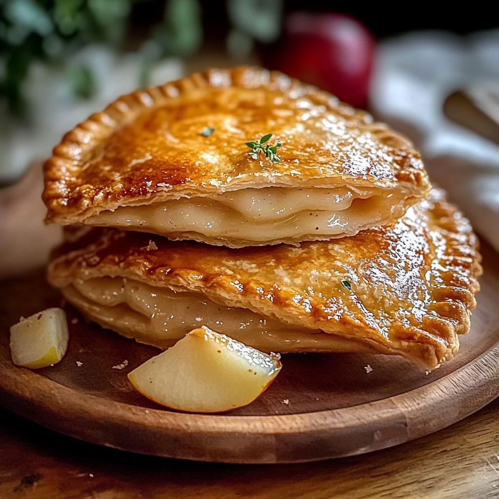 Recipe preparation for Stuffed Cheesecake Fried Apple Pies