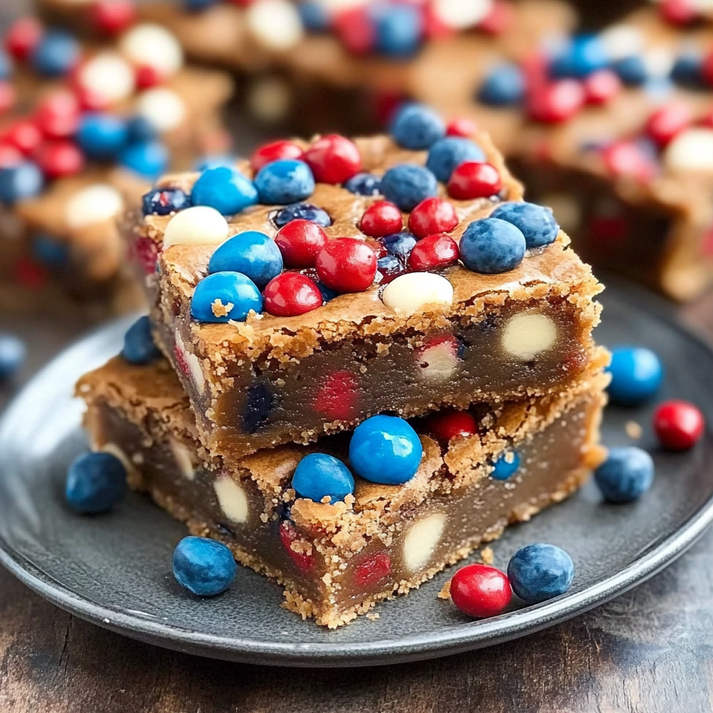 Recipe preparation for Fireworks Blondies