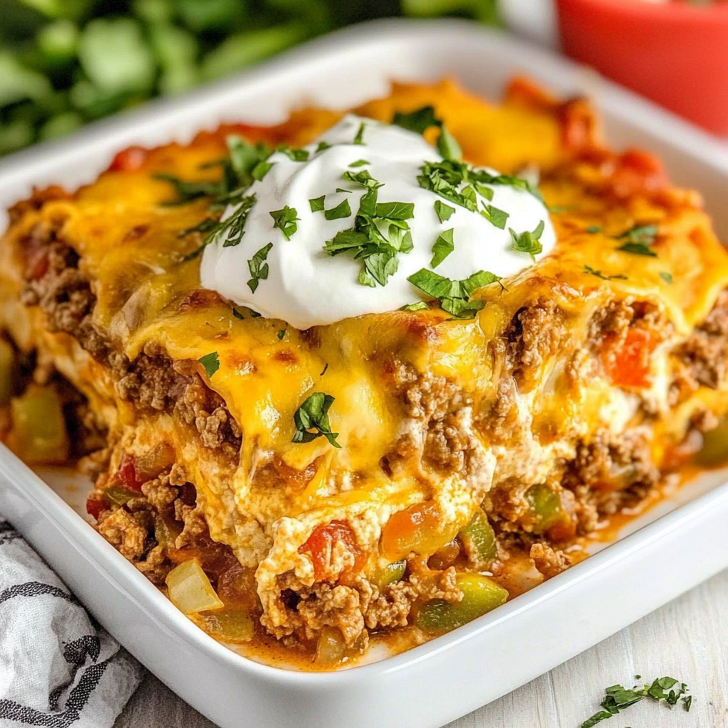 Recipe preparation for Taco Casserole