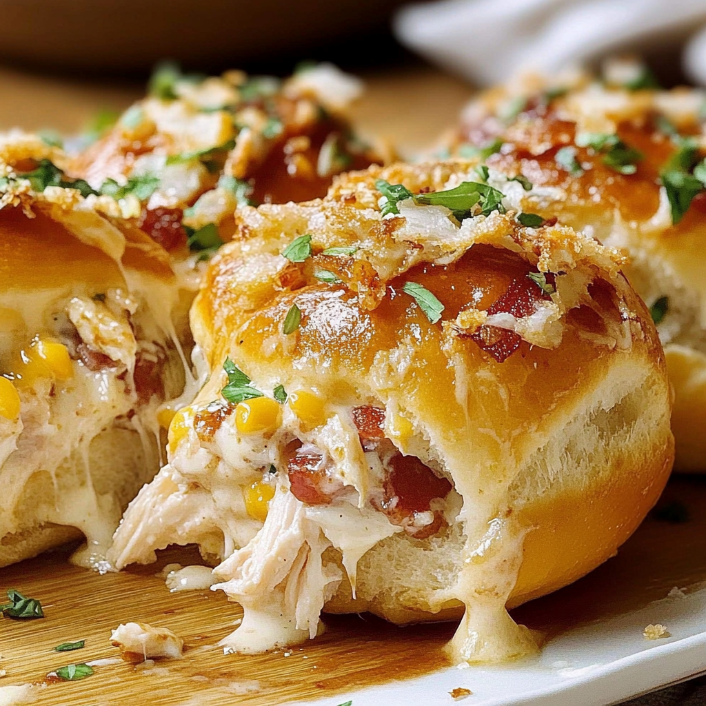Recipe preparation for Chicken Bacon Ranch Pull Apart Rolls