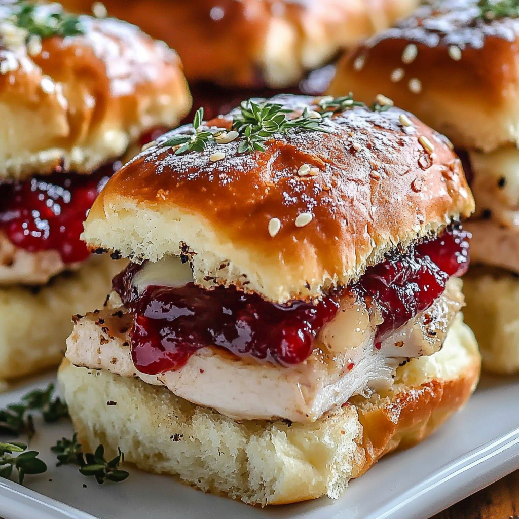 Recipe preparation for Cranberry Turkey Sliders