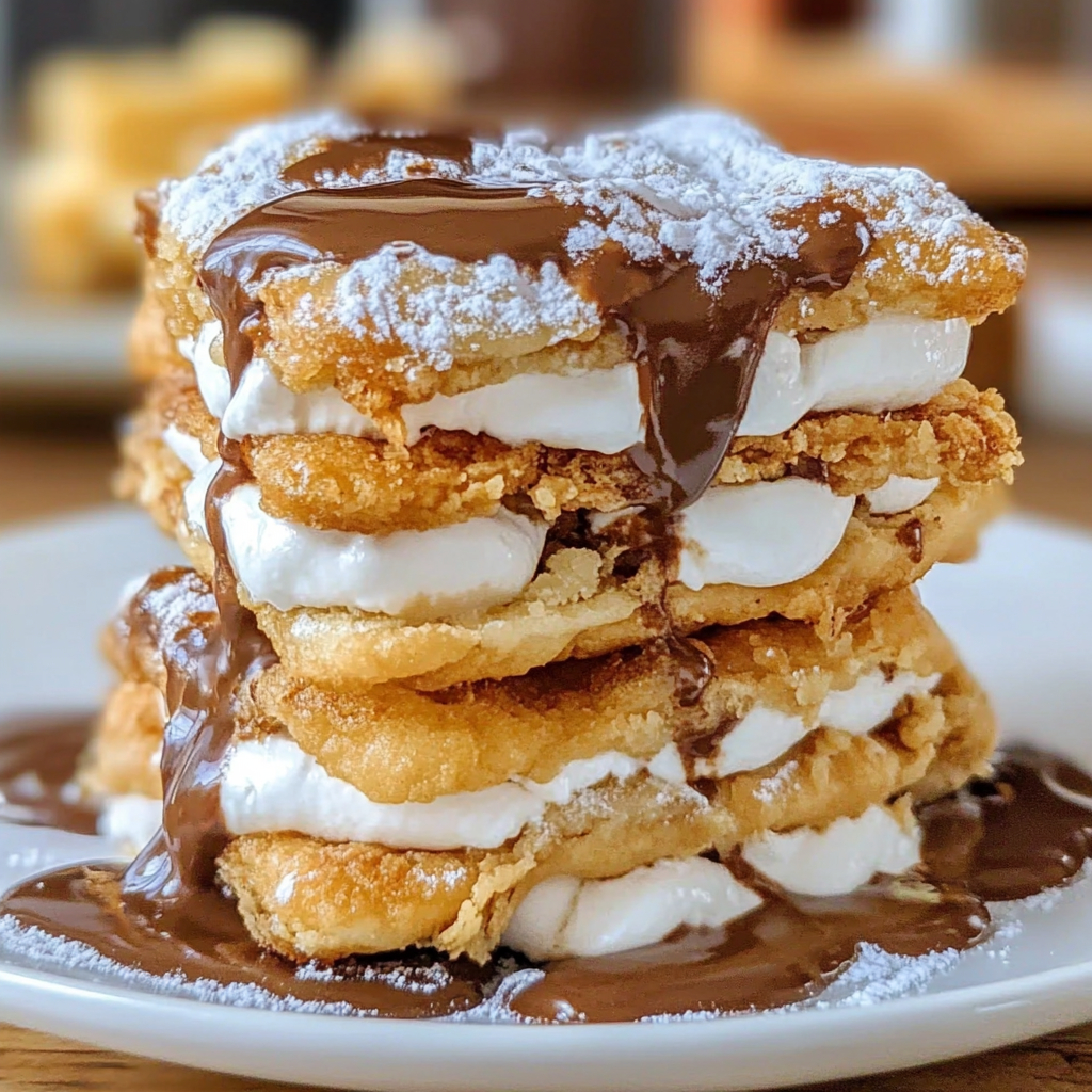 Recipe preparation for Deep Fried S'Mores