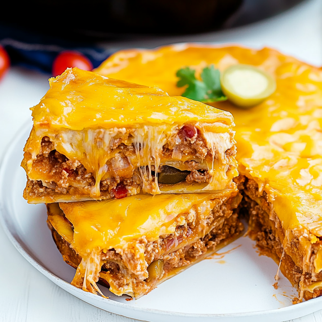 Recipe preparation for Layered Taco Bake