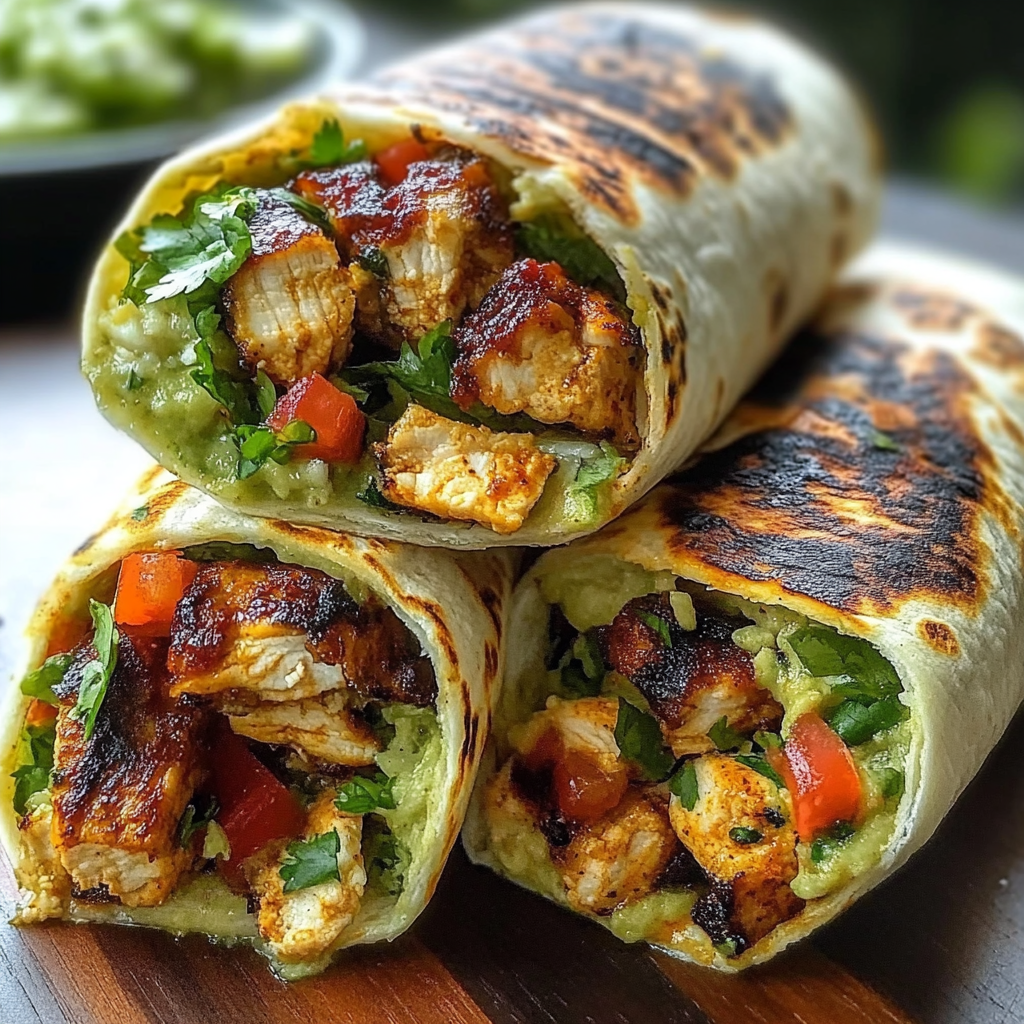 Recipe preparation for Chipotle Ranch Grilled Chicken Burrito