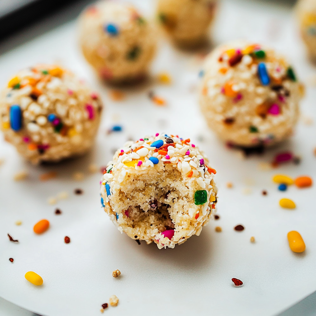 Recipe preparation for Cake Pop Protein Bites