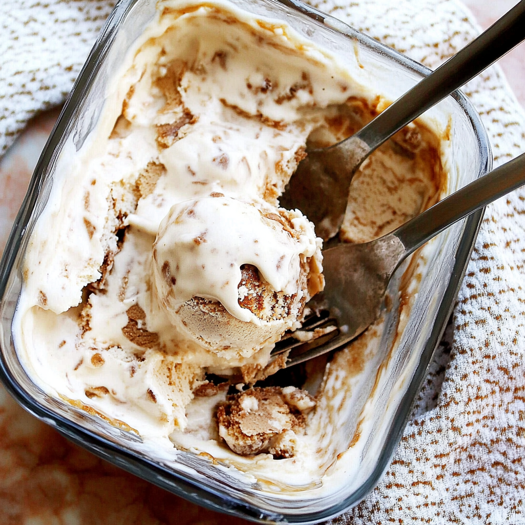 Recipe preparation for Peanut Butter Cookie Ice Cream