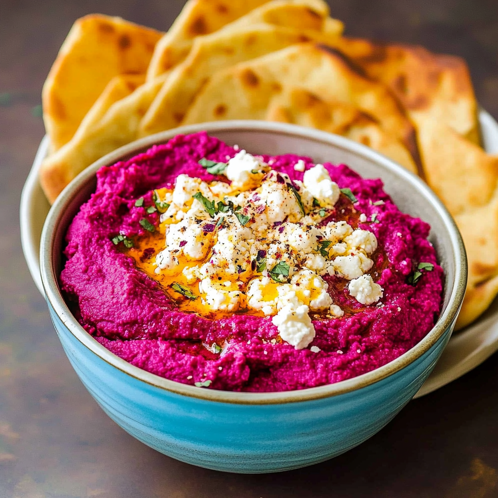 Recipe preparation for Roasted Beet Hummus