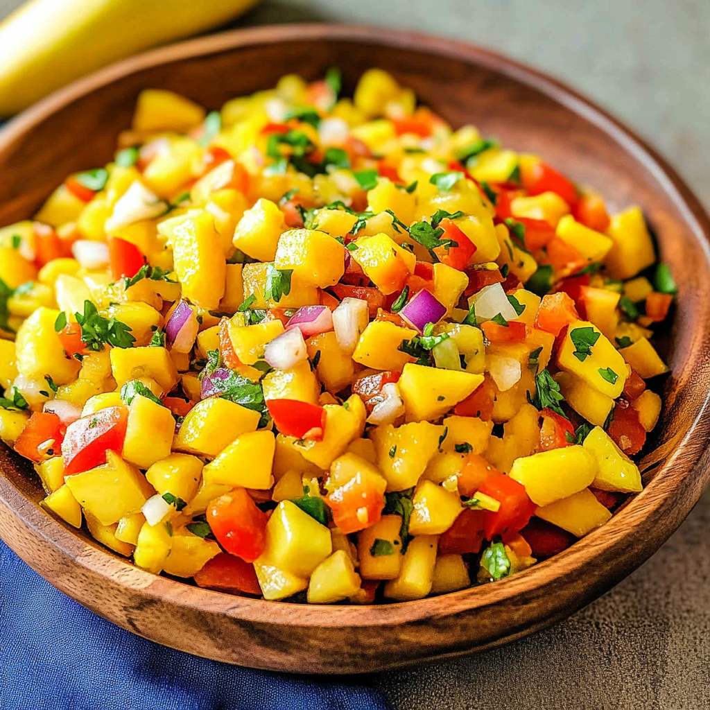 Recipe preparation for Mango Salsa