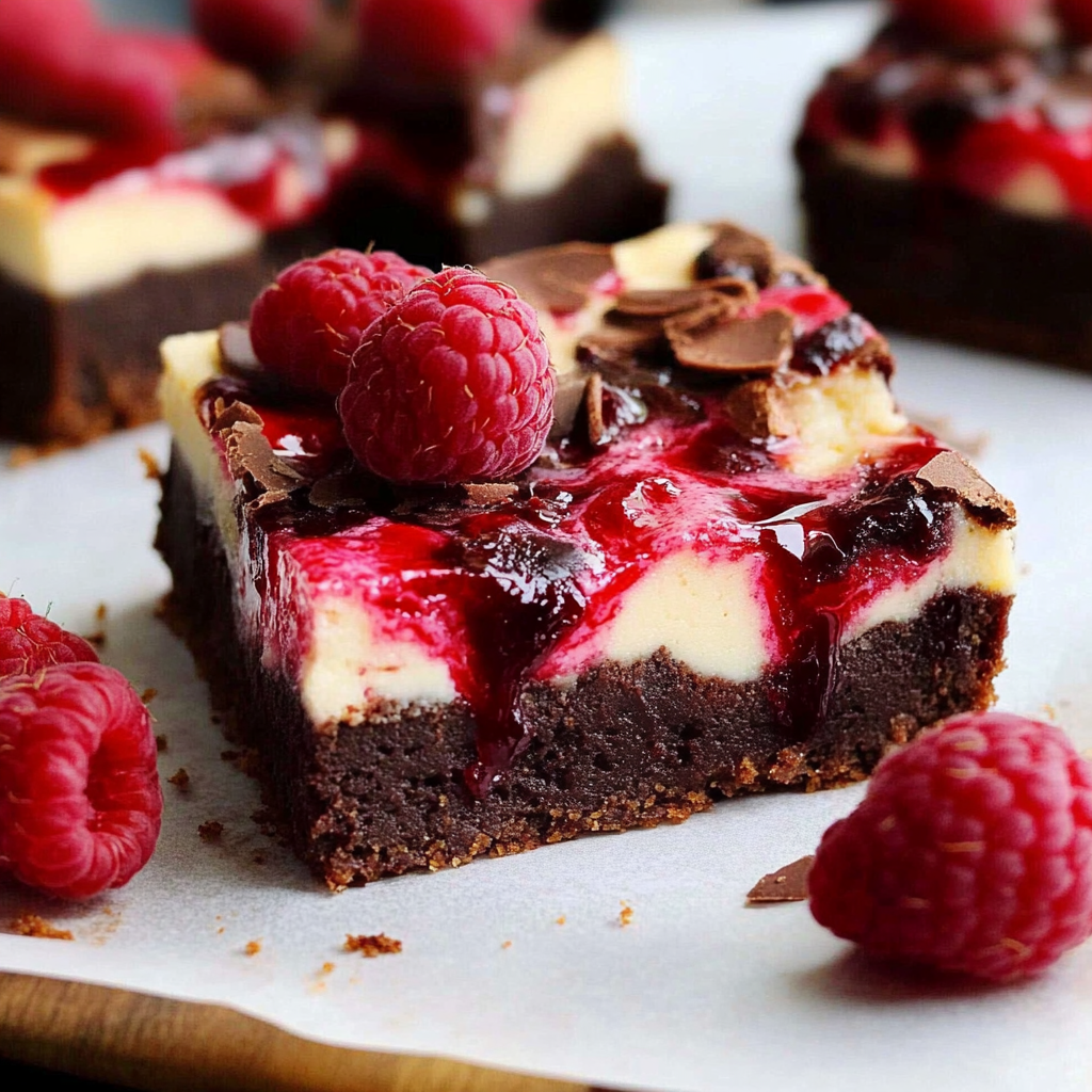 Recipe preparation for Raspberry Cheesecake Brownies