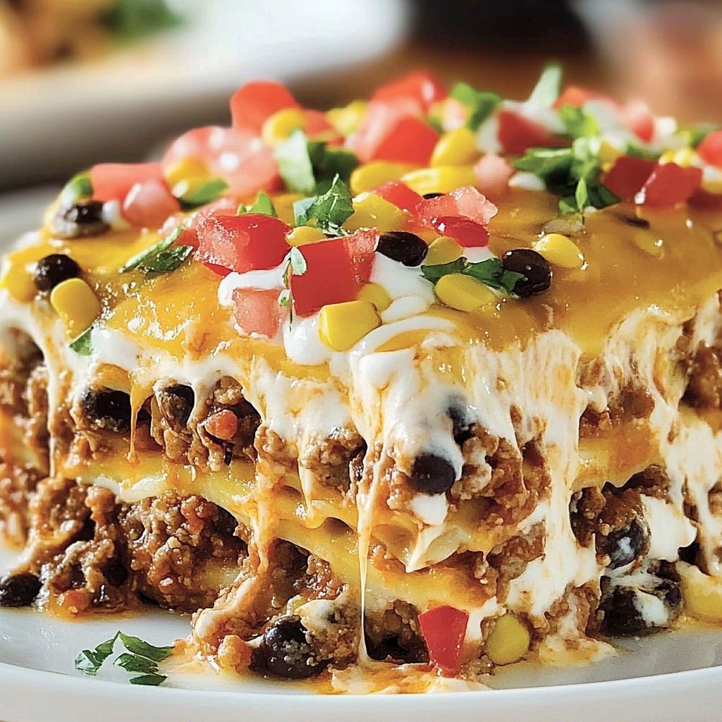Recipe preparation for Mexican Lasagna