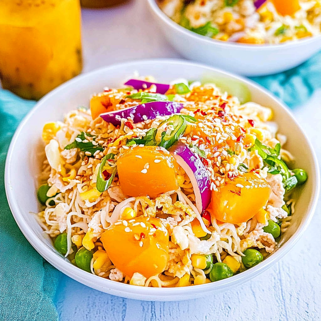 Recipe preparation for Ramen Noodle Salad