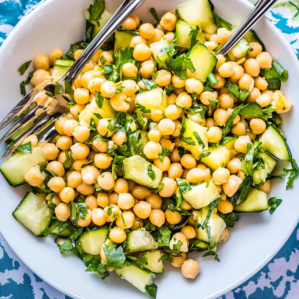 Recipe preparation for Summer Corn and Chickpea Salad