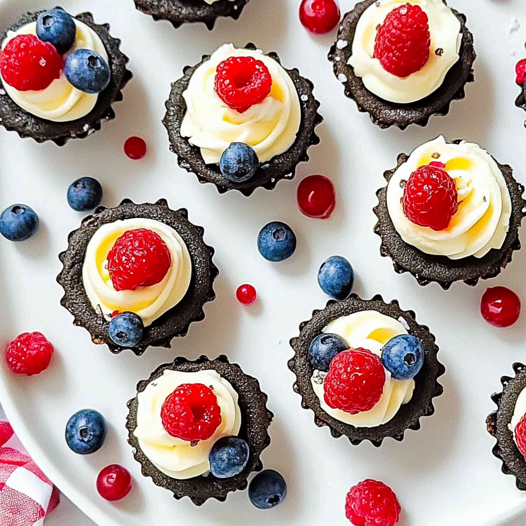 Recipe preparation for Red, White, and Blue Mini Oreo Pies