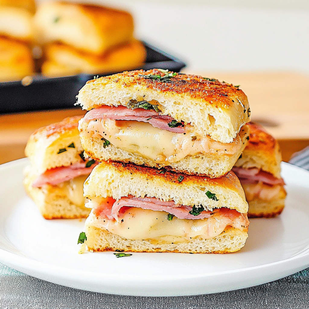 Recipe preparation for Chicken Cordon Bleu Sliders