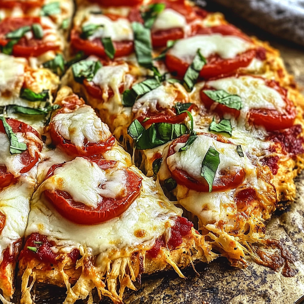 Recipe preparation for Chicken Crust Pizza