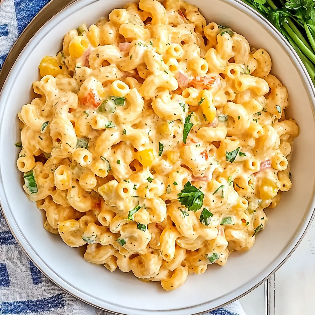 Recipe preparation for Hawaiian Macaroni Salad