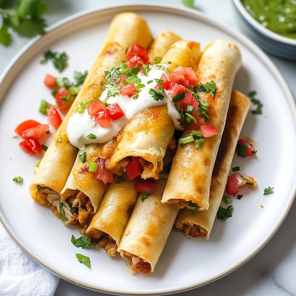 Recipe preparation for Chicken Taquitos