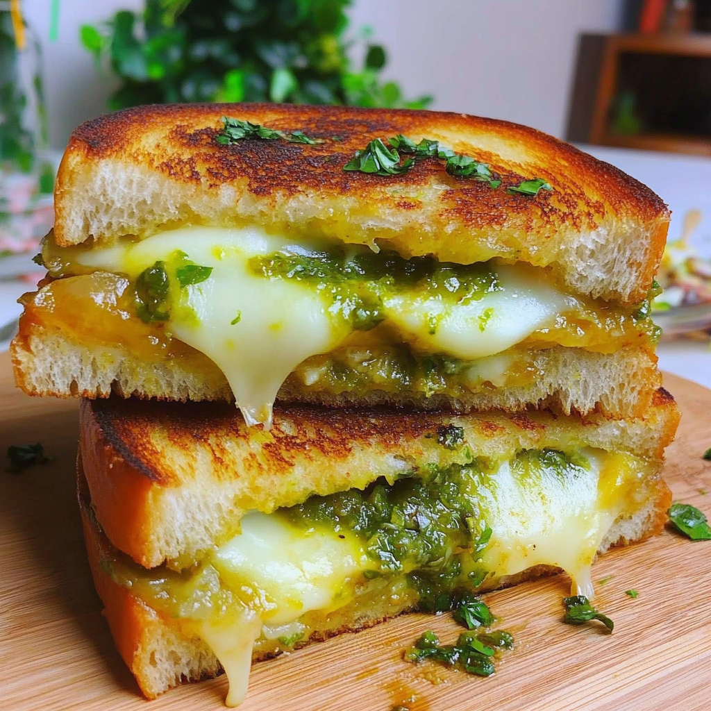 Recipe preparation for Chutney Grilled Cheese Sandwich