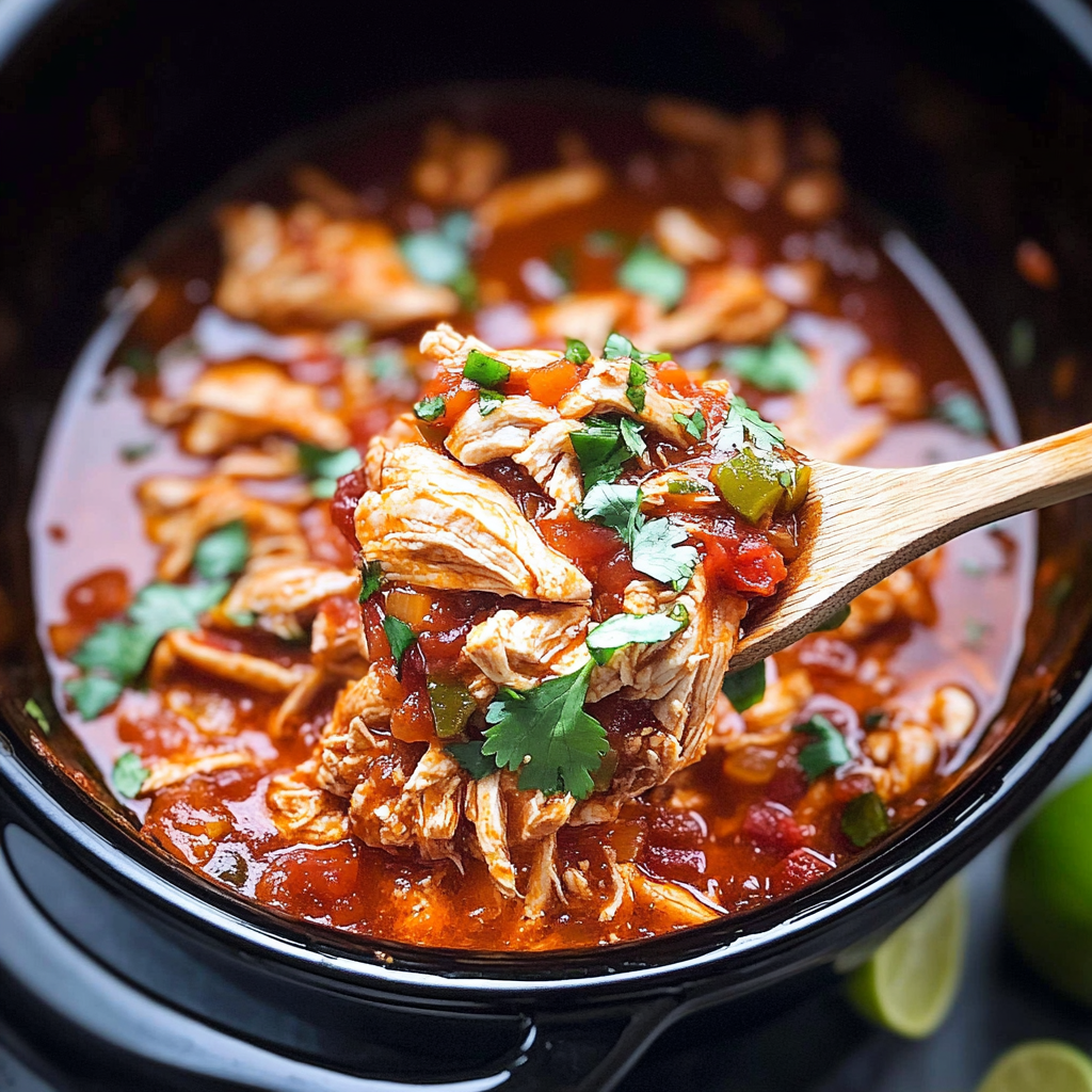 Recipe preparation for Crockpot Chicken and Salsa