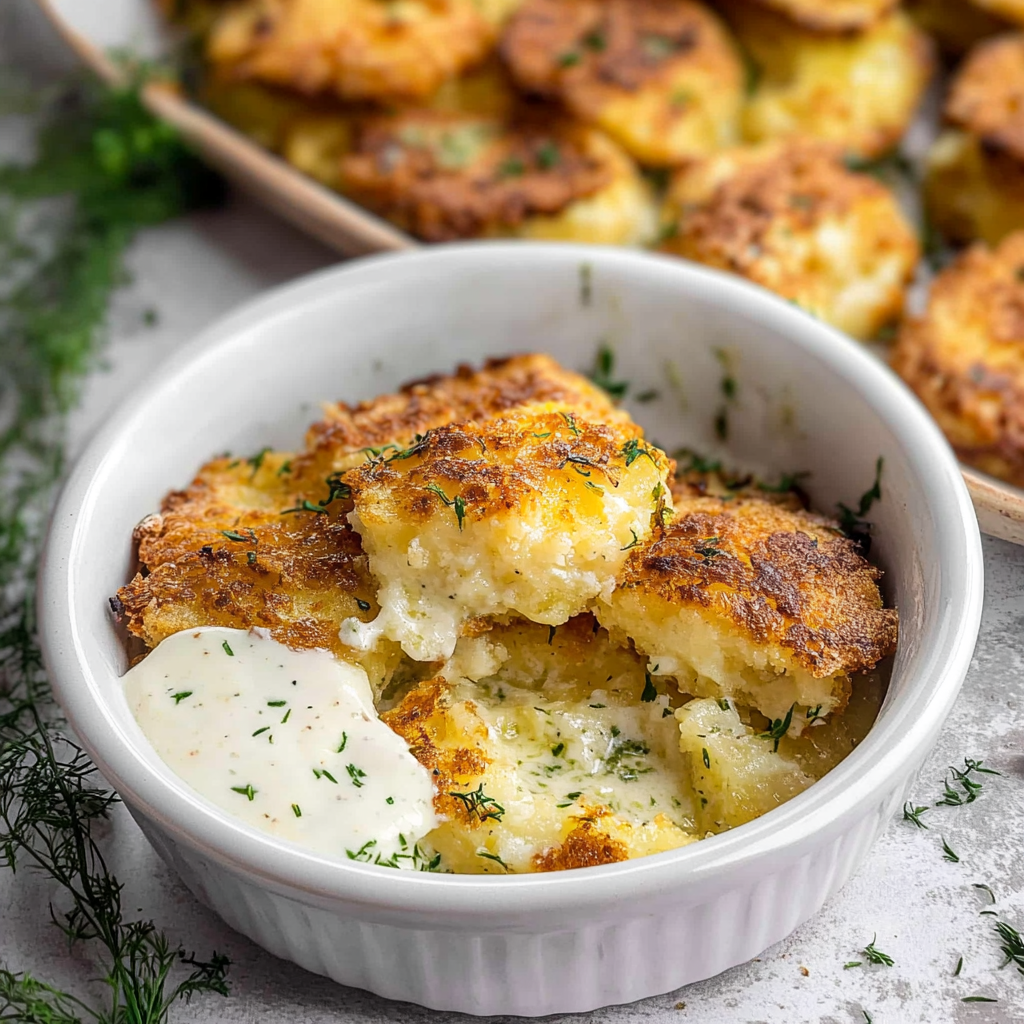 Recipe preparation for Parmesan Smashed Potatoes