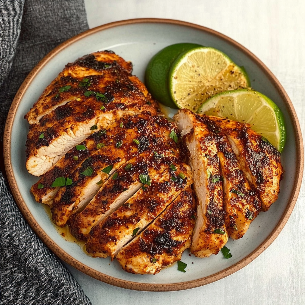 Recipe preparation for Blackened Chicken