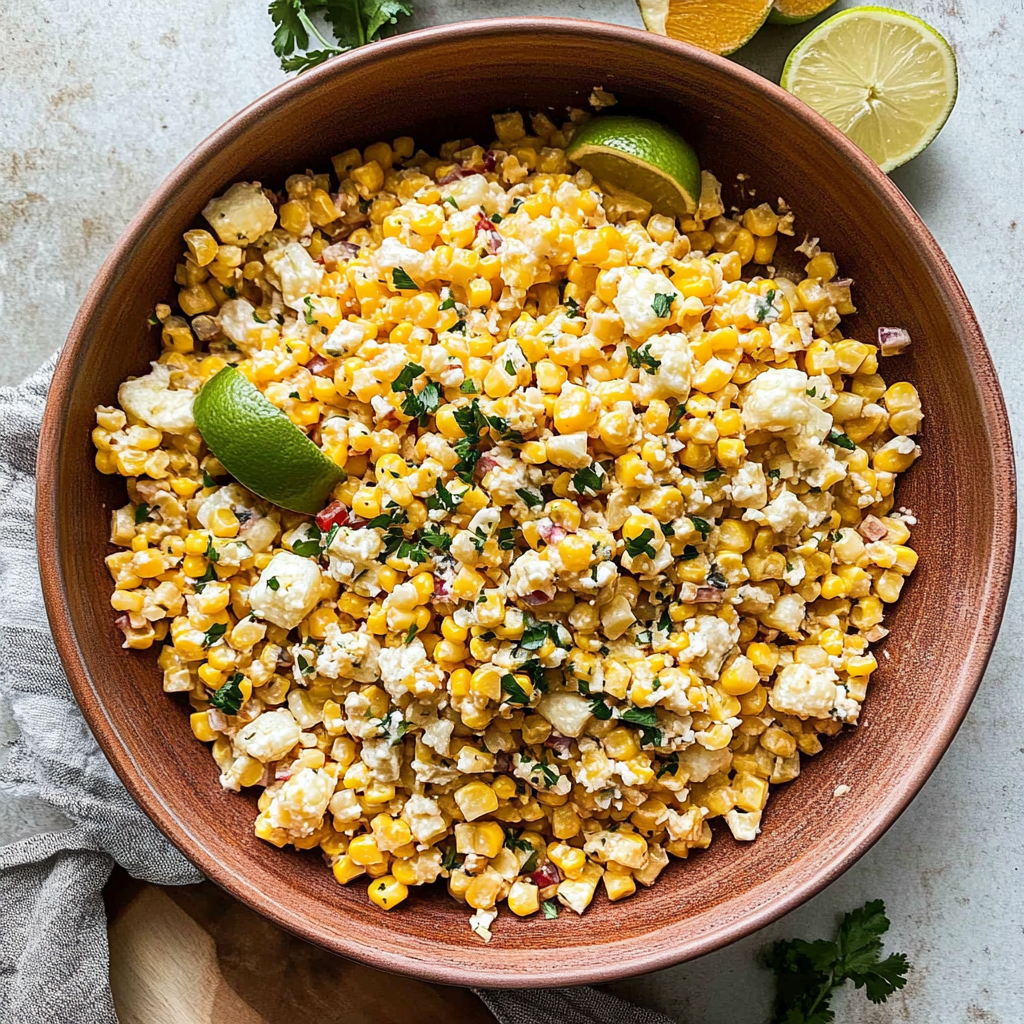 Recipe preparation for Mexican Street Corn Pasta Salad