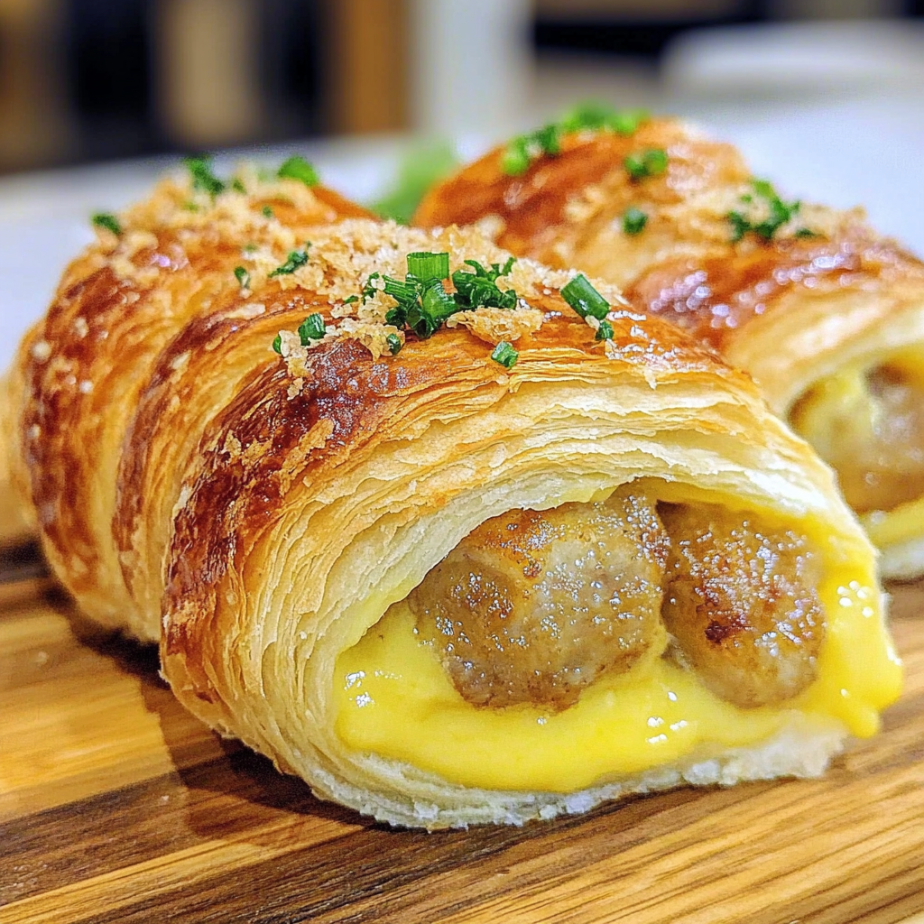 Recipe preparation for Breakfast Crescent Rolls