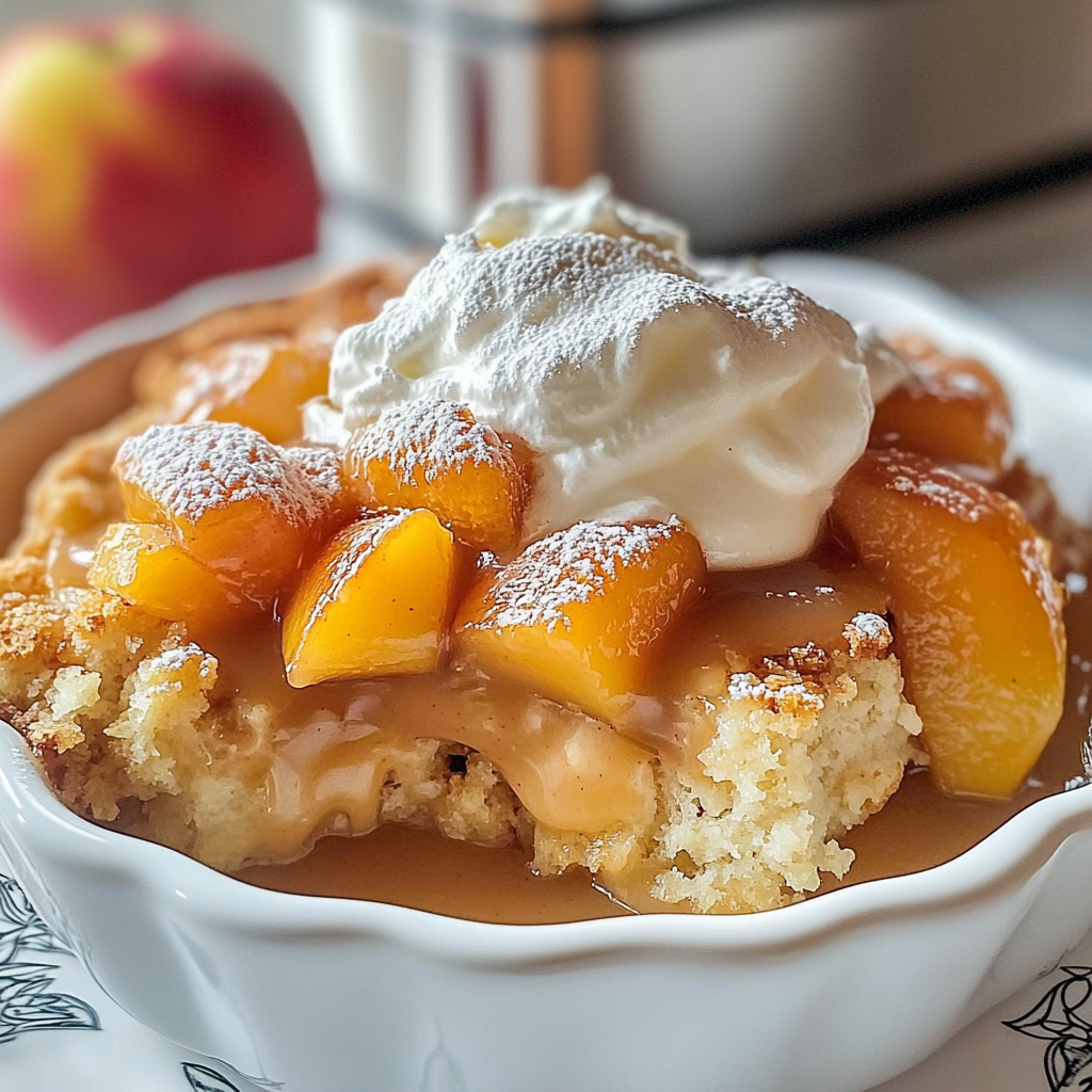 Recipe preparation for Tennessee Peach Pudding