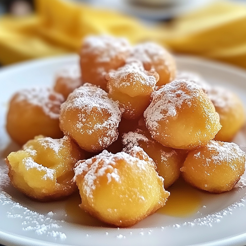 Recipe preparation for Funnel Cake Bites