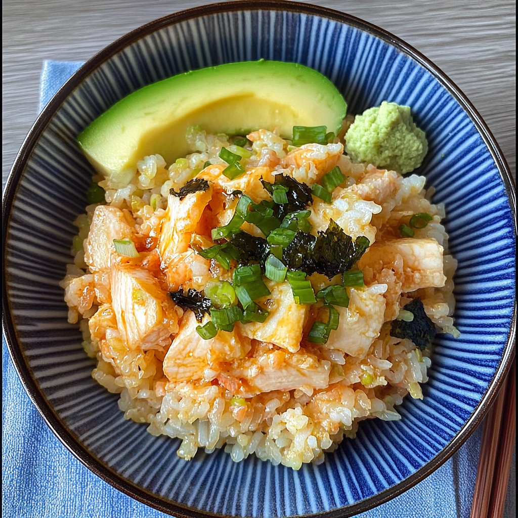 Recipe preparation for Copycat Salmon Rice Bowl