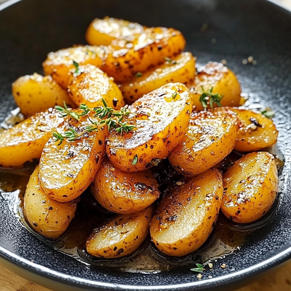 Recipe preparation for Honey Mustard Potatoes