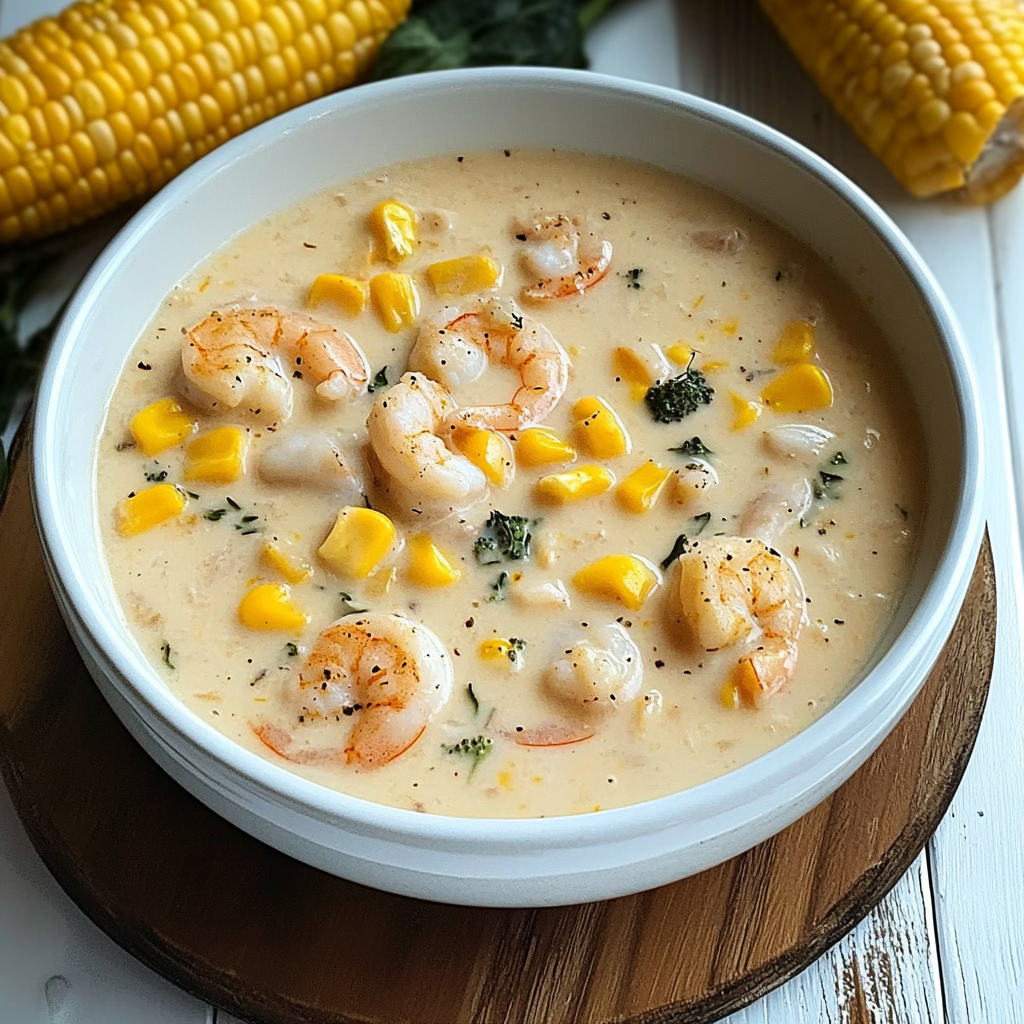Recipe preparation for Shrimp and Corn Bisque