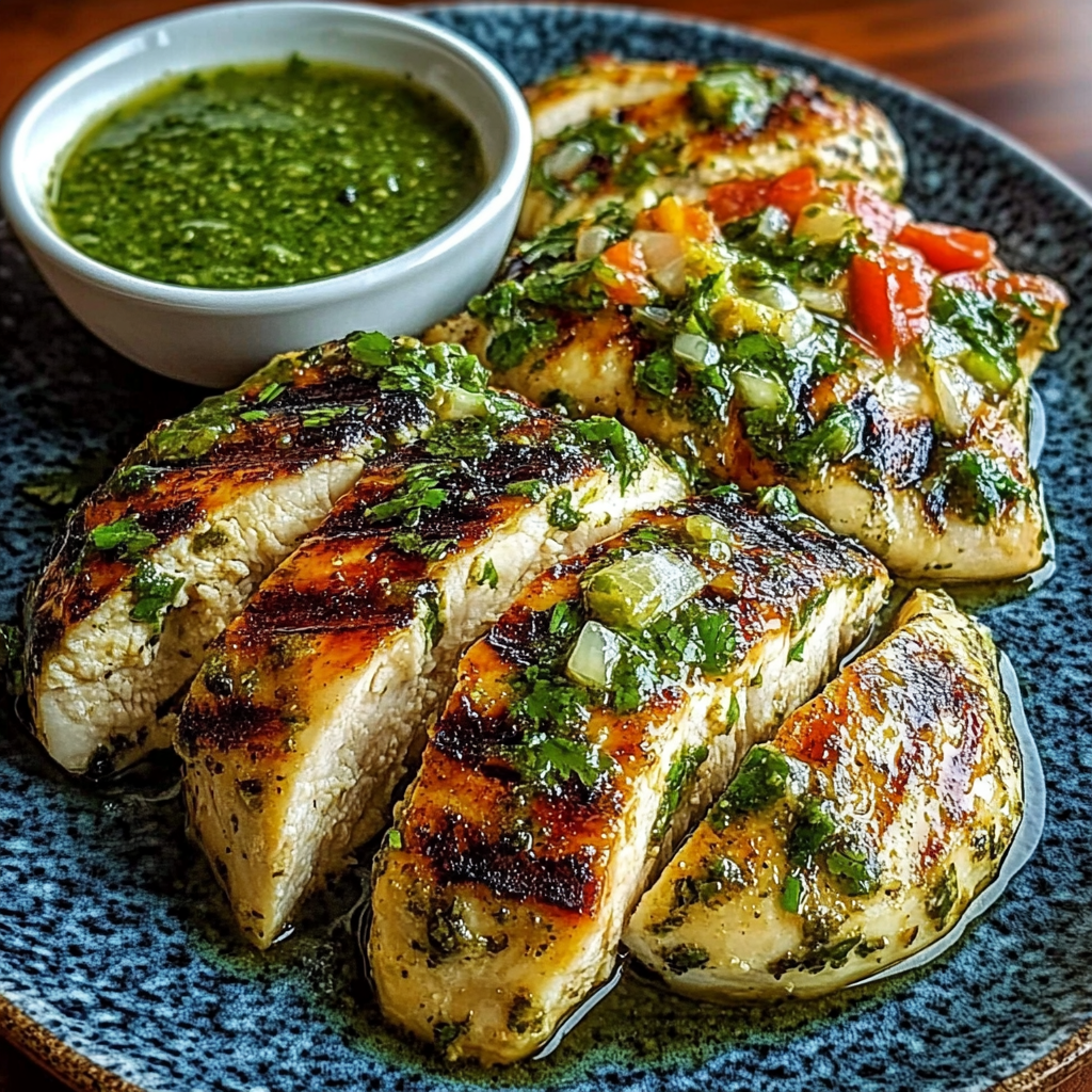 Recipe preparation for Grilled Salsa Verde Chicken