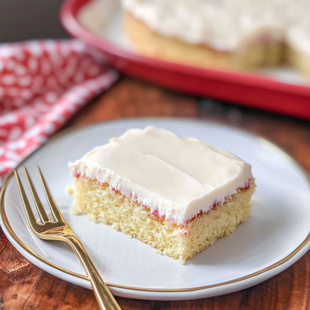 Recipe preparation for White Texas Sheet Cake