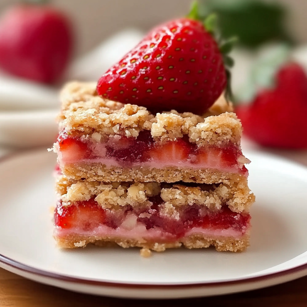 Recipe preparation for Strawberry Oatmeal Bars