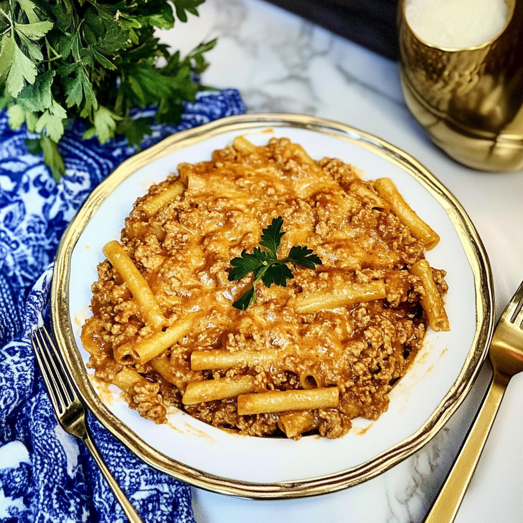Recipe preparation for Hamburger Helper Lasagna Recipe
