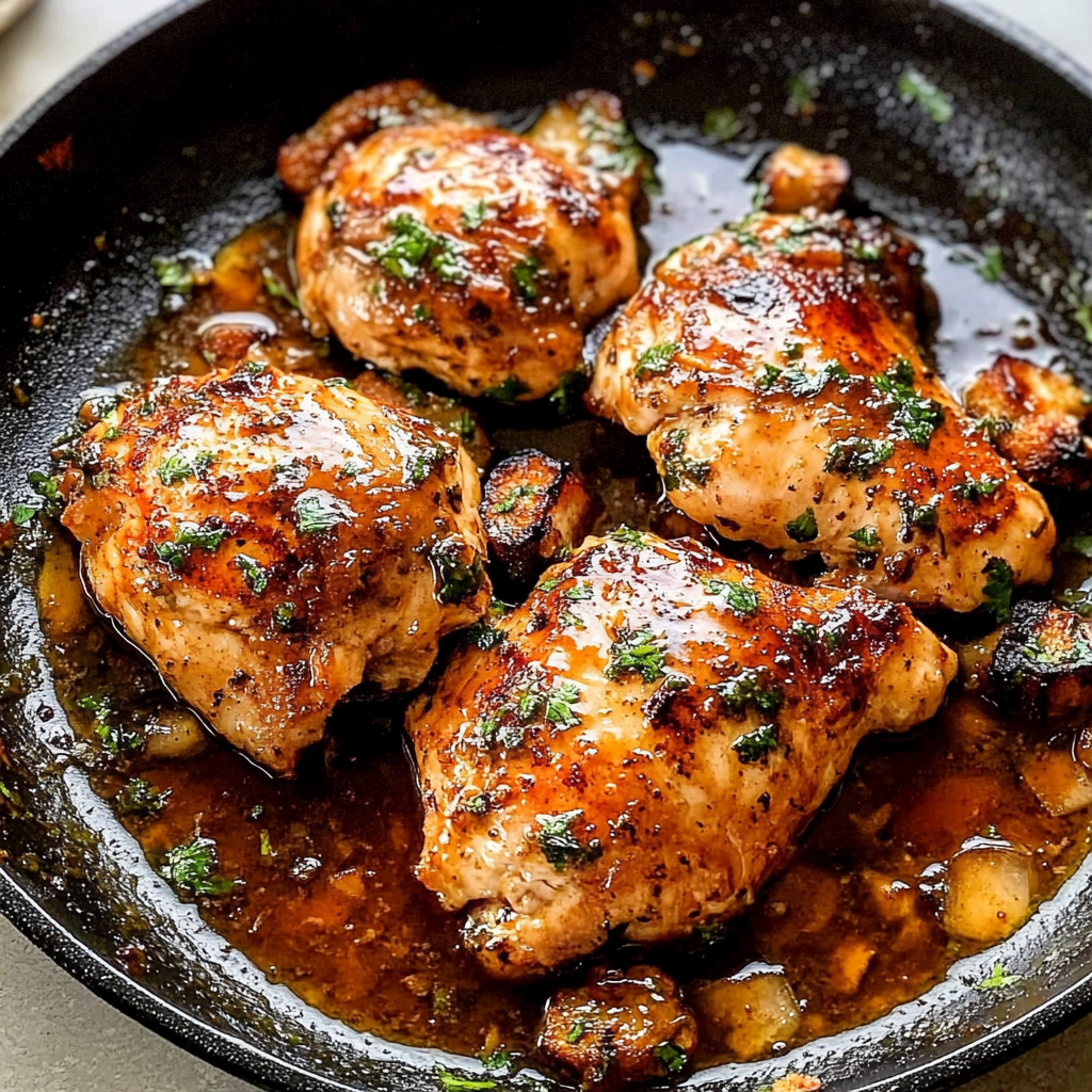 Recipe preparation for Apple Cider Glazed Chicken Recipe