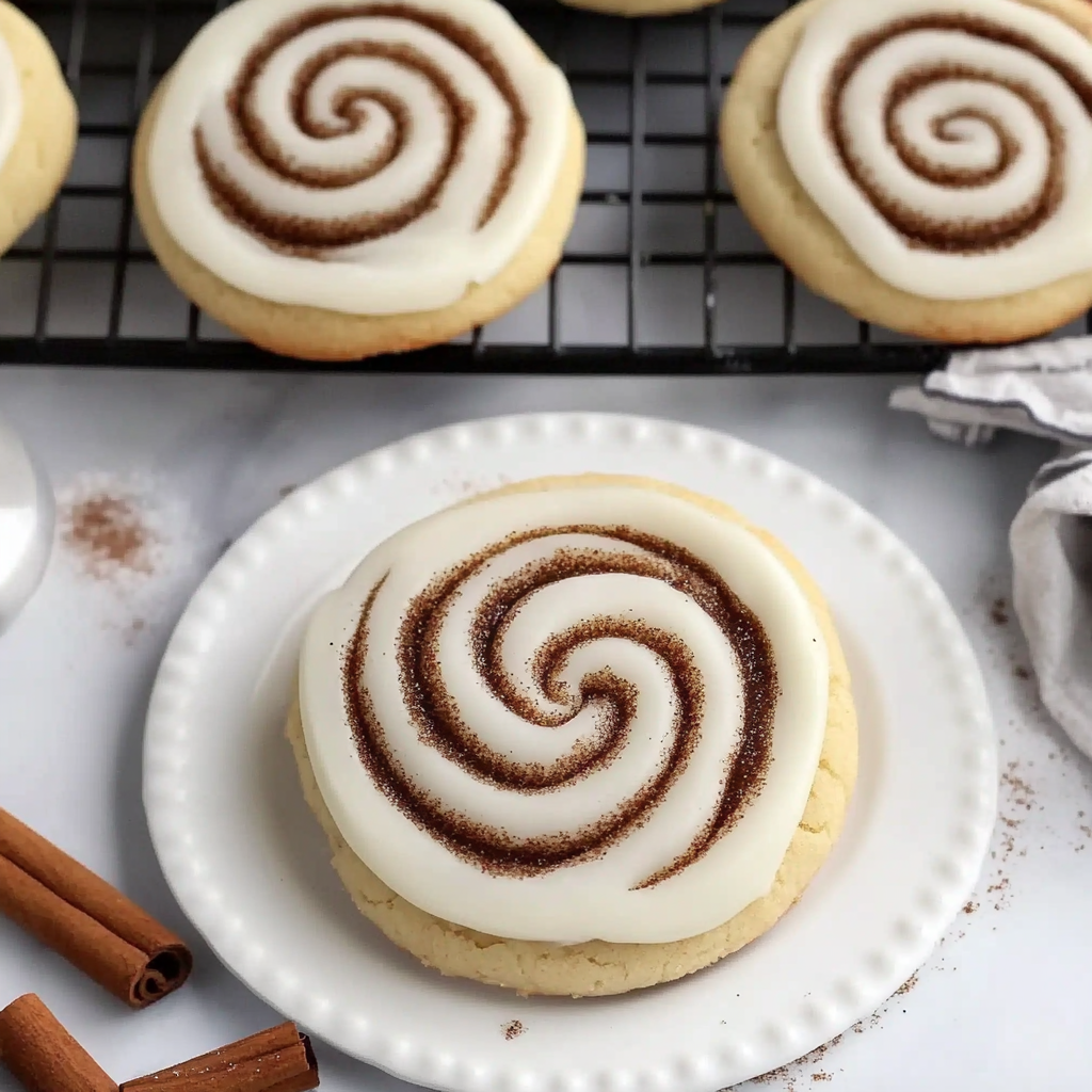 Recipe preparation for Cinnamon Roll Sugar Cookies