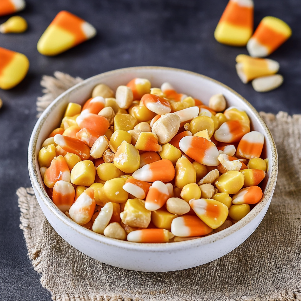 Recipe preparation for Candy Corn and Peanuts