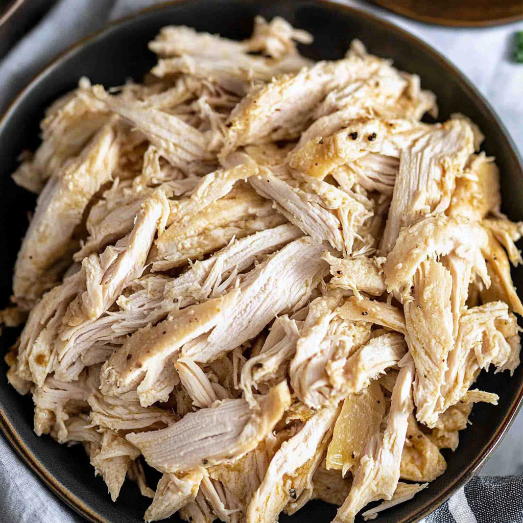 Recipe preparation for Shredded Chicken