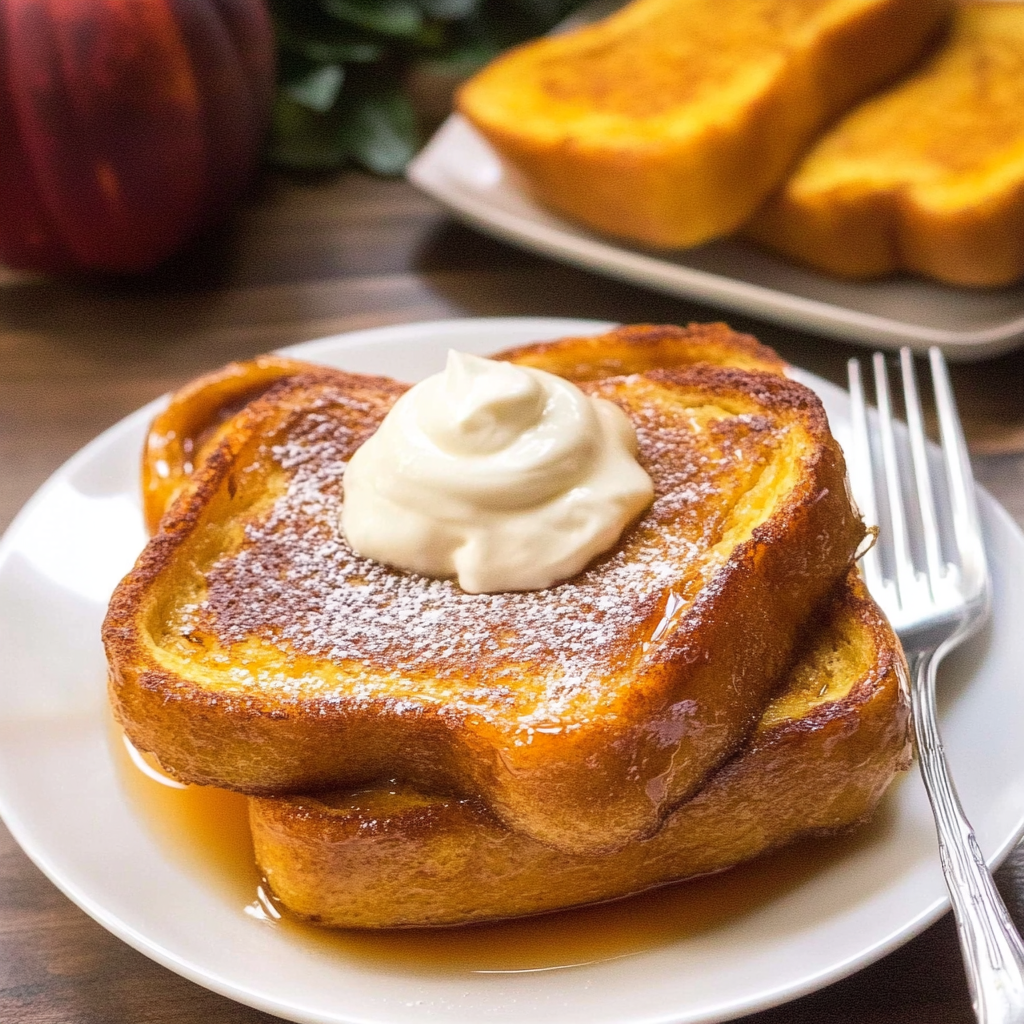 Recipe preparation for Pumpkin French Toast